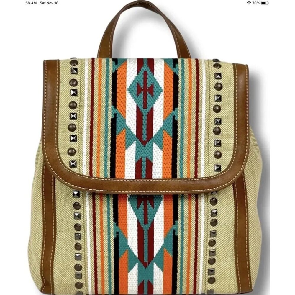 NWT Montana West USA Concealed Carry Handbag Aztec Backpack Purse South Western